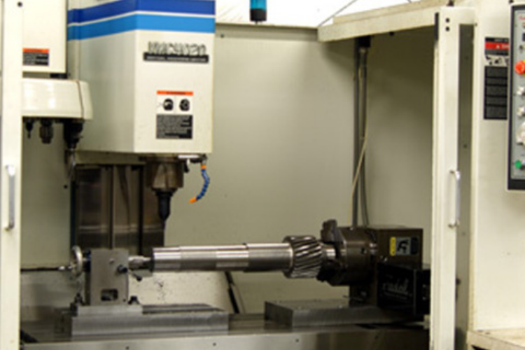 CNC milling machine machining components used in custom gear manufacturing