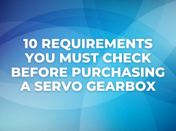servo gearbox selection