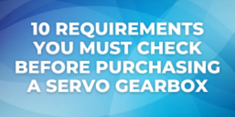 servo gearbox selection